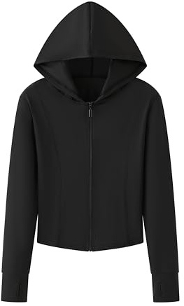 GRECERELLE Veste de course à capuche zippée élégante pour femme - Protection solaire légère - Vêtement d'extérieur d'été