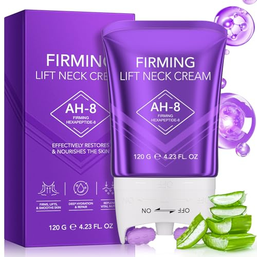 AH-8 Firming Neck Cream 120g, Hals und Dekollete Creme mit Hexapeptide, Hals Straffende Cremes Roller, Halslinien und Schlaffer Haut, für Glatte & Jugendliche Haut