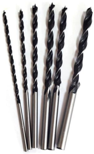 FTXanty Holzbohrer Set Lang 200mm 6tlg Spiralbohrer 4-12 mm HSS Bohrer für Holz Sperrholz Kunststoff Holzspiralbohrer für Bohrschrauber Bohrständer Elektrische Handbohrmaschine