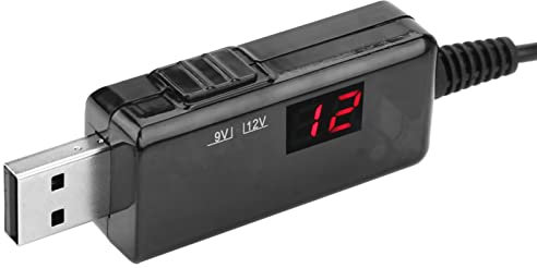 Cavo di Convertitore di Alimentazione di Alimentazione di Emergenza, Tensione di Boost CC 9V/12V con Visualizzazione a LED, Uscita Versatile per Ventole di Piccole Dimensioni, Lampada Scrivania,