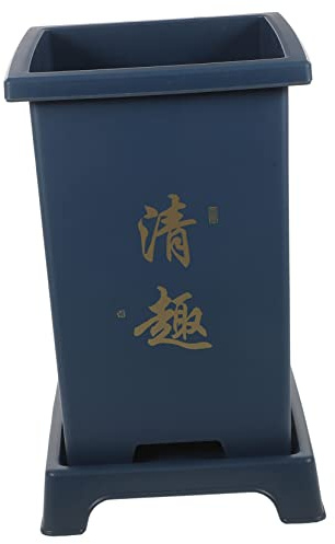 Happyyami Simple Resin Orchid Planter Flower Pot with Breathable Design for Indoor Seedlings Suitable for Bookshelf and Bedroom Decoration