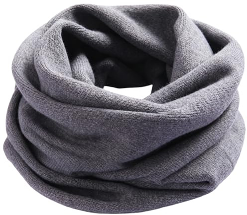 YWTAENOH 100% Kaschmir, gestrickter Loop-Schal, wärmer, kaltes Wetter, Halstuch, weich, klobiger Schal für Damen und Herren