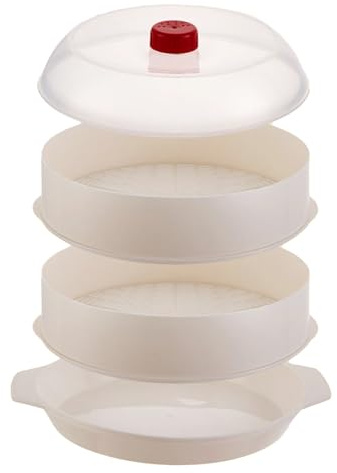 Cocido-Vapor - Cocido al vapor cocina impermeable doble capa | Utensilio de cocina para microondas Arroz Verduras albóndigas Hogar Restaurante