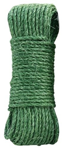 Sisalseil für Katzenkratzer, 6 mm x 20 m Sisalseil mit Kleber, verschleißfestes Katzenkratzbrett für DIY-Kaktus-Kratzbaum & Reparatur von Kratzern, Grün