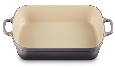 Le Creuset Enameled Cast Iron Signature Rectangular Roaster, 5.25 qt. (9.8 x 13), Oyster