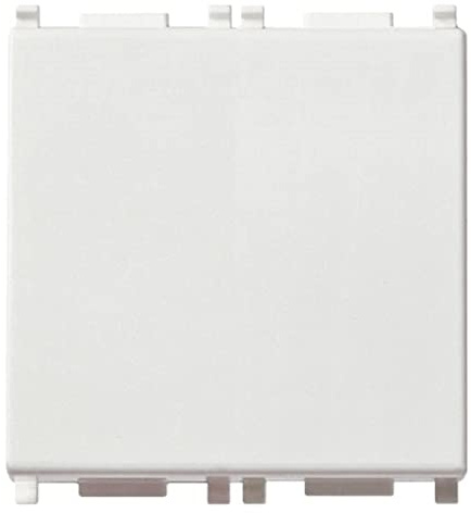 Vimar 14004.FX.2 Plana Interruttore 1P 10 AX 250 V~ a due vie, con terminali a innesto senza viti, illuminabile, con tasto sostituibile, bianco – 2 moduli.