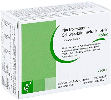 NACHTKERZENÖL-SCHWARZKÜMMELÖL Kapseln Biofrid