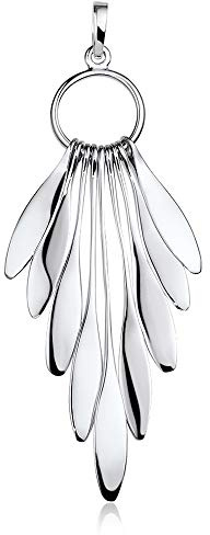 Materia Damen Kettenanhänger Silber 925 - Schmuck Anhänger Tropfen lang KA-449-Silber_Ohne Kette