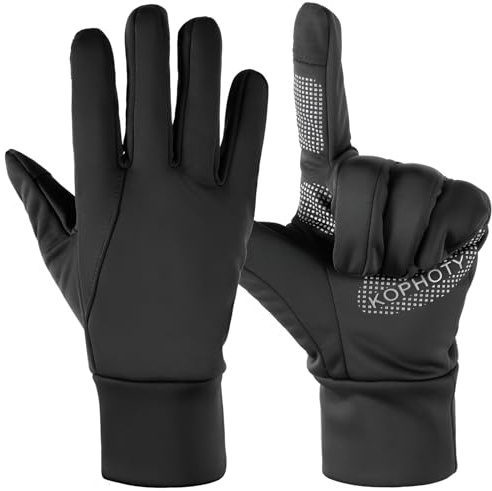 KOPHOTY Winterhandschuhe für Herren und Damen, Touchscreen, warme Handschuhe, wasserabweisend, winddicht, Thermo-Handschuhe zum Autofahren, Laufen, Radfahren, Texting