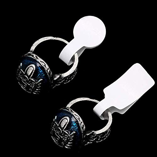 1 Beutel runde Schmuck-Etiketten Preisschilder Papier Preis-Etiketten 2 Formen Markierungs-Etiketten Schmuck Preisaufkleber selbstklebend Hantel quadratisch weiß