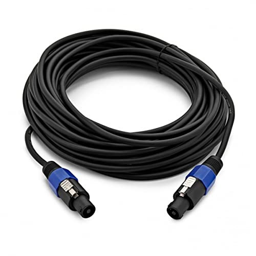 gear4music Twist Lock PA Speaker Cable 15m