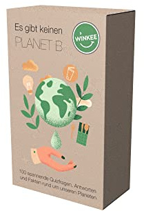 Winkee - Es gibt keinen Planet B Quiz | Ultimatives Quiz-Spiel über unser Konsumverhalten | 100 spannende Quizfragen | 100% Plastikfrei - Hergestellt aus recyceltem Material | Geschenk zum Geburtstag