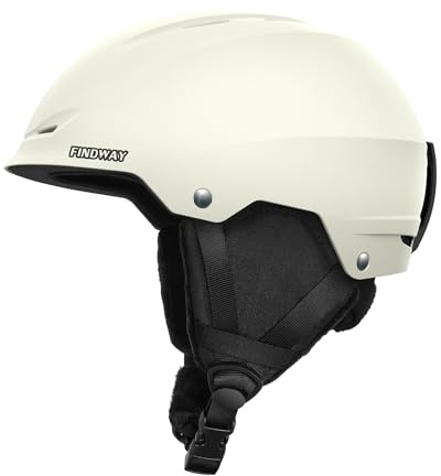 Findway Ski Helmet [Upgrade] Snowboard Helmet for Adults,[Goggles Friendly] Durable ABS Shell, Protective EPS Foam & Adjustable Dial, Snow Sport Helmet for Men, Women & Youth