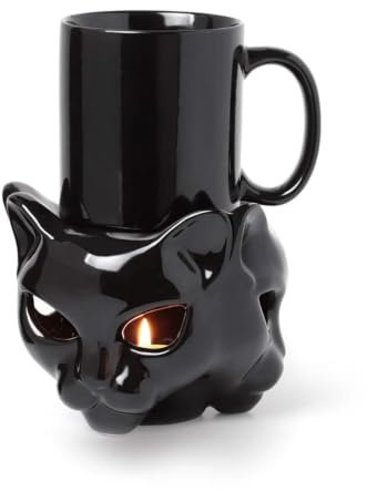 Alchemy England Tasse mit Tassenwärmer Katze None Tasse schwarz