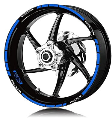 ROANNY Felgenband wasserdichte Rad-Logo-Aufkleber Für Motorradreifen Für Yamaha XSR700 Xsr700 Xsr 700 Mit Reflektierenden Streifen (Color : Blu)