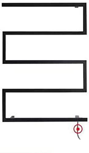 Scaldasalviette Scaldasalviette Scaldasalviette Elettrico Intelligente Nero,Scaldasalviette A Parete, Scaldasalviette Con Scaldasalviette Elettrico A 5 Bar Lucidato Per Il Bagno,Acciaio Inossidabile,8