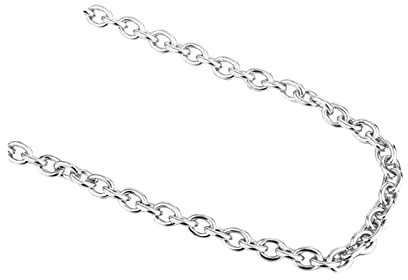 KnSam Edelstahl Standardgliederkette 65 cm, Damen Kette Damen Silber Edelstahl Ketten Breit 3MM Freundschaftskette