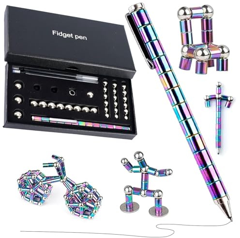 Magnetisk Kulspetspenna, Multifunktionell Magnetisk Penna Stresslindring Kulspetspenna Metallpenna Magnet Penna Svala Pennor Prylar, Gåva för Unga Män Kvinnor Barn