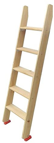 Bunk Bed Ladder, Solid Pine Wood Loft Ladder,for Kids Loft Dorm Library Home,with Anti-Slip Rubber Feet,Heavy Duty Climb Ladder (Size : 175cm/68.9in)