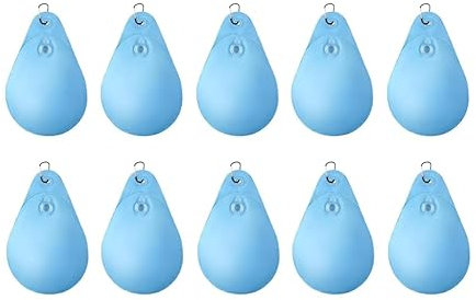 Kellegour 10 Pieces Winter Pool Cover Water Bag,Pool Cover Weights with Hooks,Pool Water Bags,Thick PVC Pool Water Bags,Pool Cover Weight Bags,for Swimming Pool Above Ground Pool Winter Pool Cover