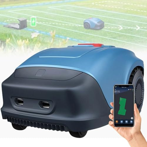 ZHLINGQ Robot Cortacésped Inteligente, Cortacésped Robótico, hasta 1000 M², Control Mediante Aplicación, Gestión Intuitiva del área, Prevención Inteligente, Corta El Césped con Lluvia Y De Noche