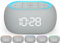 ANJANK White Noise Sound Machine Clock with Bluetooth Speaker, 21 Relaxing Sounds, 7 Night Lights,0-100% Dimmer/Sleep Timer/30-Level Volume Control,Sound Machine for Kids Adults Sleeping,Bedside