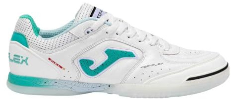 Joma Zapatillas Futsal, 35-47, Durabilidad y Agarre Superior para Juego Interior - Blanco Turquesa