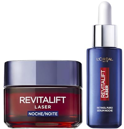 Rutina L'Oréal Paris Revitalift Laser Serúm Noche Retinol + Revitalift Láser Crema de Noche