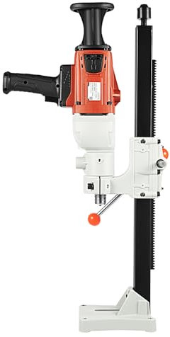 Taladro de hormigón de 2200 W con función de perforación en húmedo y seco, 1200 rpm, capacidad de perforación de 180 mm, soporte ajustable, asas antideslizantes, para hormigón armado, ladrillo, mármol