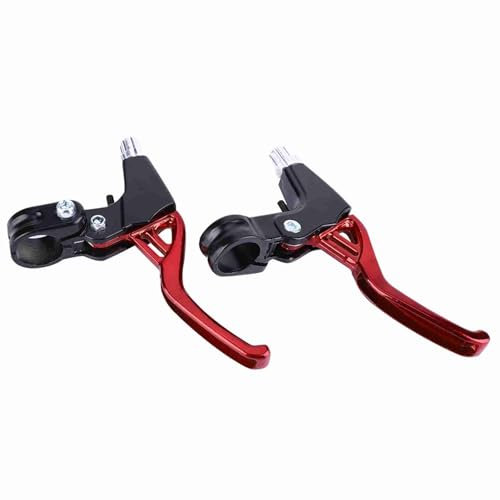 Hapivida Fahrrad bremshebel 1 Paar Universal V Brems Lenker Aluminium Legierung Fahrrad Bremsgriff 22 mm für die Meisten Fahrrad, Rennrad, Mountainbike (Rot)
