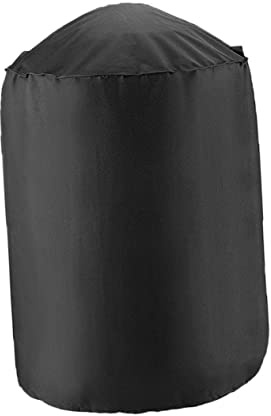 BESTonZON Funda para Barbacoa Redonda de Oxford Resistente al para Exterior Seguro con Correas Protege Parrillas y Hornos de BBQ