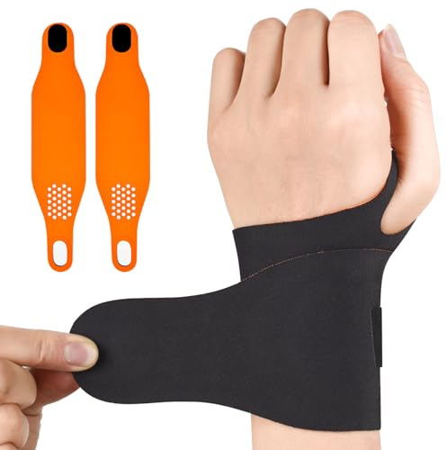 2PCS Ulnar Wrist Brace for Right & Left Hand, Ultra-Thin Elastic Wrist Wrap Compression for TFCC Tear and Repetitive Wrist Use Injury, Wrist Support for Carpal Tunnel, Tendonitis, Pain Relief (Black)