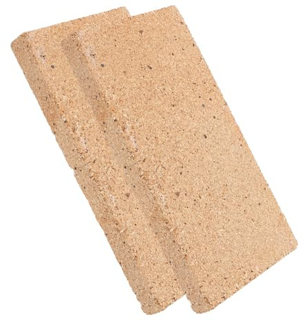 Homoyoyo Ladrillos Refractarios de Arcilla para Estufas de Leña 2 Piezas 230X114X20 MM Resistentes a Altas Temperaturas Aislantes Térmicos para Chimeneas y Hornos de Barro