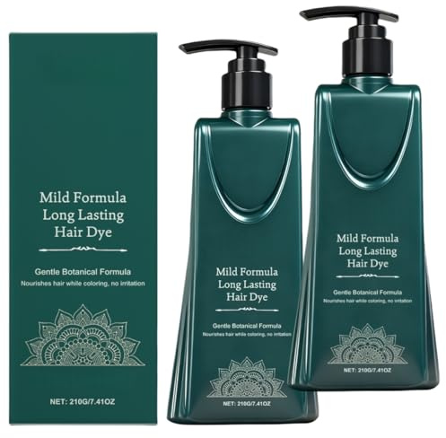 Set de Tinte Capilar de Larga Duración Fórmula Suave, Tinte Vegetal, Cubre Eficazmente, Nutre en Profundidad, Apto para Hombres y Mujeres