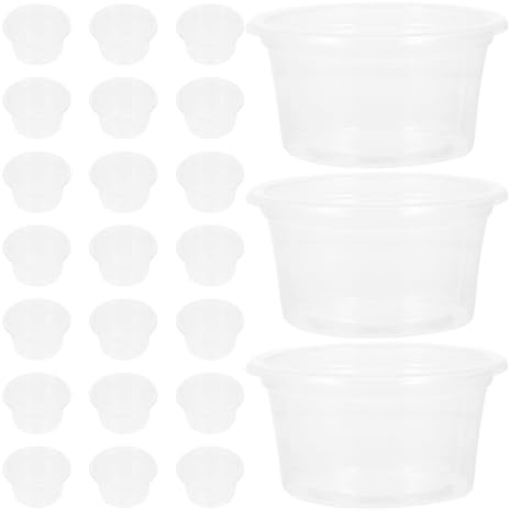KOCKSHION 50 Pezzi Ciotola per Acqua dei Rettili 25ml in ABS Trasparente Minimalista per Geco Lucertola Anfibio Funzione Riduce Frequenza Manutenzione per Terrario