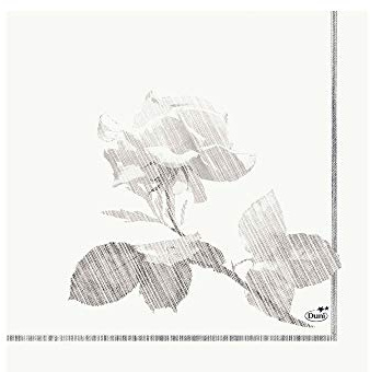 Duni Duni Zelltuch-Servietten Grey Rose 33x33 cm 3lagig, 1/4 Falz 50 Stück