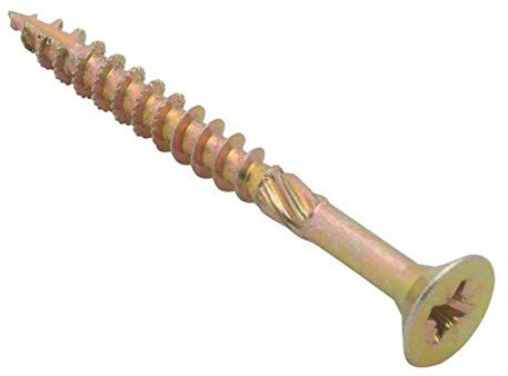 Spectre Advanced Multi-purpose Woodscrews | 4.0 x 50mm | Zinc Yellow Passivated | Box 200