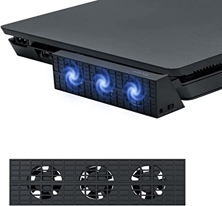 Mcbazel Controllo automatico della temperatura esterno automatico Ventola di raffreddamento a 3 ventole Raffreddatore per PS4 Slim Gaming Console (NON per PS4 o PS4 Pro)