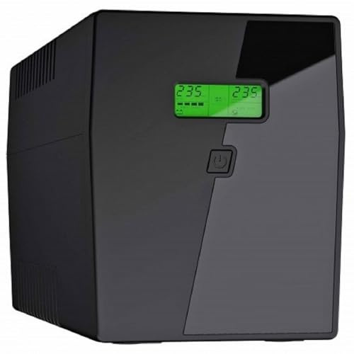 Tecnoware Power Systems, USV EVO DSP PLUS 3600, Schutz vor Stromausfällen, 8 IEC-Ausgänge, Autonomie bis 40 min, Energieeffizient, Intelligente Überwachung, Sowohl für Rack als auch für Tower geeignet