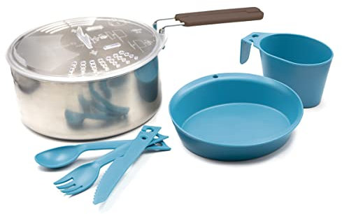 Laken Set da cucina, set da campeggio Vivac in acciaio inox e polipropilene 1 Persona