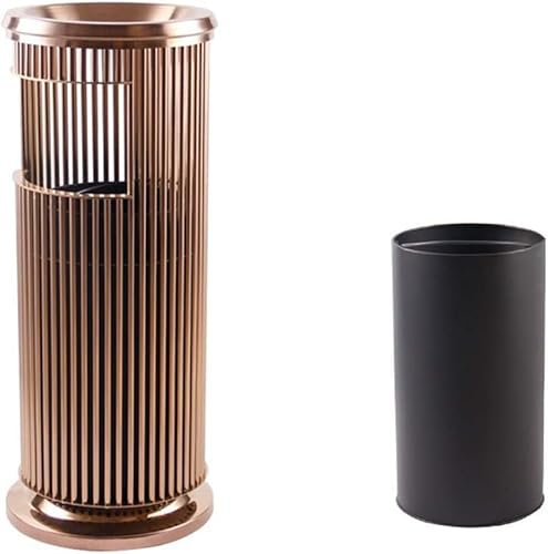 trash can outdoor with lid Dustbins Large Trash Can Metal Outdoor Trash Can With Ashtray Peel Buckets Trash Can According To Office Environment Placement Waste Recycling Composter