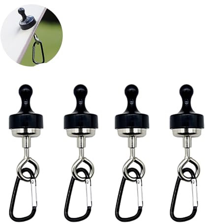 4 pezzi 30MM ganci magnetici 8KG forza,Ganci magnetici da campeggio, una scelta ideale con rimovibili, ganci magnetici circolari in neodimio