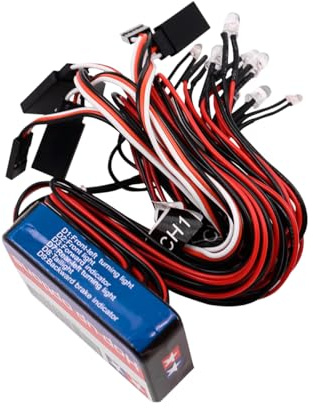 Hsthe Sea Remote Control Car Lighting Kit, 12 LED Steering Brake Lighting System Kit, Simulation Car Lights, Suitable For 1/10 Remote Control Car/Truck/Crawler
