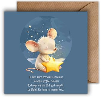 WBdesignz Carte d'anniversaire avec enveloppe - Motif étoile - Bleu