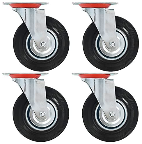 ZEYUAN 8 STK. Lenkrollen 125 mm, Transportrollen, Rollen Werkbank, Lenkrollen Für Möbel, Möbelrollen, Rollen Für Schirmständer, Strandkorbrollen,