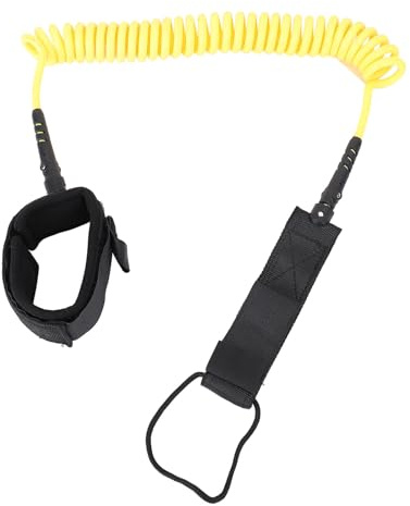 Oreilet Surf Leash 9.8ft, 360 ° Rotation TPU Surf Board Leash Replacement Stand Up Paddleboard Rope Surfboarding Ankle Strap For Shortboard, Longboard, Leg Rope Strap String (yellow)