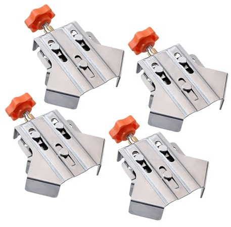 WALFRONT Abrazadera de Esquina de 90 Grados, Fijador de Clamp/Holder de ángulo Recto Abierto, Carpintería de Acero Inoxidable, para Sujeción en ángulo Recto en Forma de T, Recomendado para Aficionados