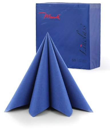 Prime Guest Servietten, Premium Edition für Hochzeit und Feiern, stoffähnlich, 50 Stück, 40 x 40 cm, ¼ Falz