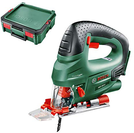Bosch Sierra de Calar a batería PST 18 LI (sin batería, sistema de 18 V, en caja) + Maleta de transporte