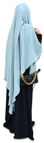 Yaqeen XL-Khimar-Dreieck-Hidschab für Muslime, einteilig, weicher Kreppstoff, Kopftuch, Material, Chadors, Arabien, islamisches Gebetskleid, muslimische Schals, Körperabdeckung